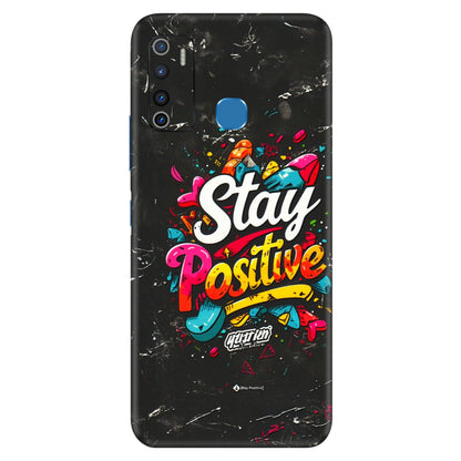 INFINIX Phone Skins (All Models) - Stay Positive Black - 3D Embossed Finish (L-31) Infinix Hot 9
