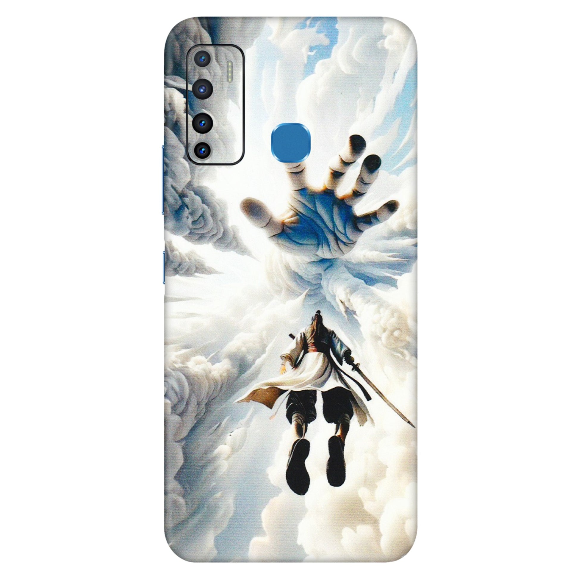 INFINIX Phone Skins (All Models) - Big Hand With Monkey King - 3D Embossed Finish (L-323) Infinix Hot 9