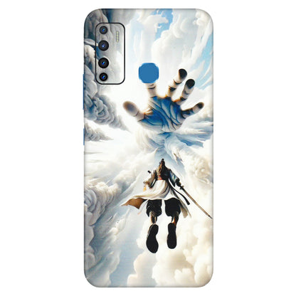 INFINIX Phone Skins (All Models) - Big Hand With Monkey King - 3D Embossed Finish (L-323) Infinix Hot 9