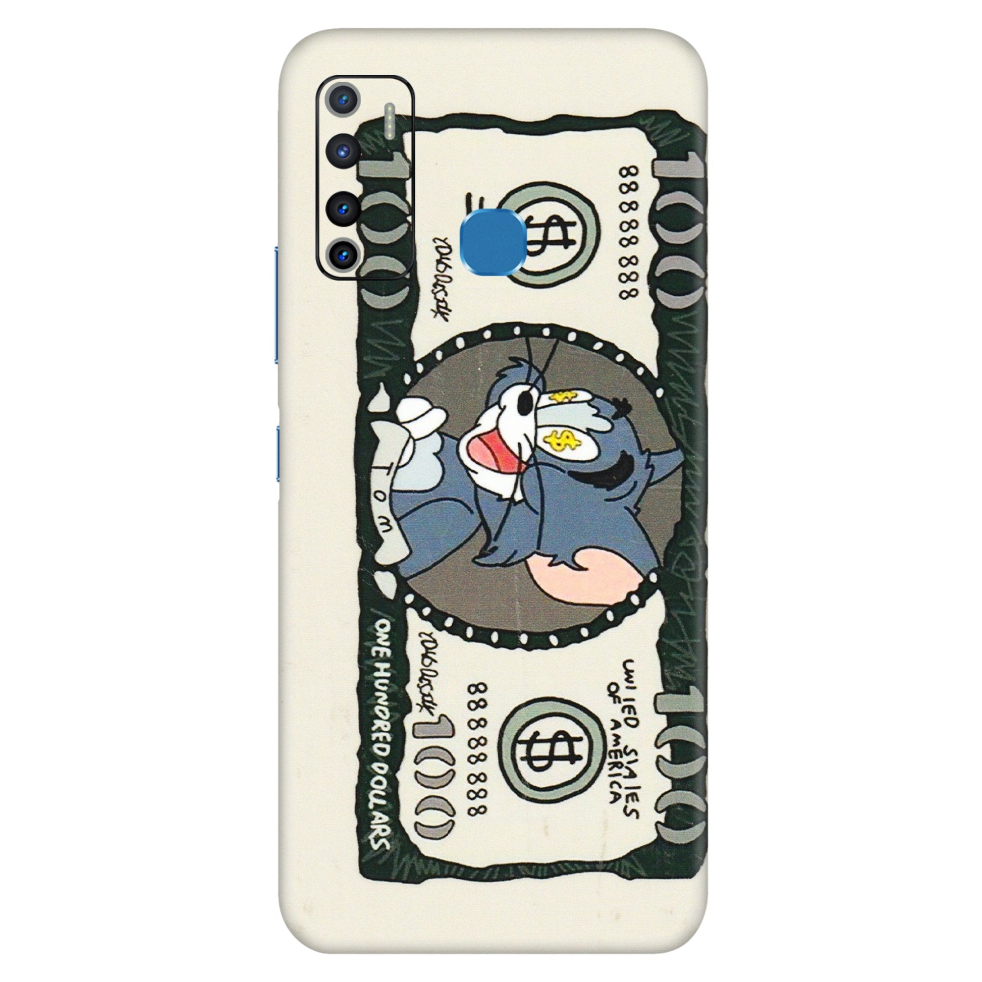 INFINIX Phone Skins (All Models) - Tom Hundred Dollar - 3D Embossed Finish (L-324) Infinix Hot 9