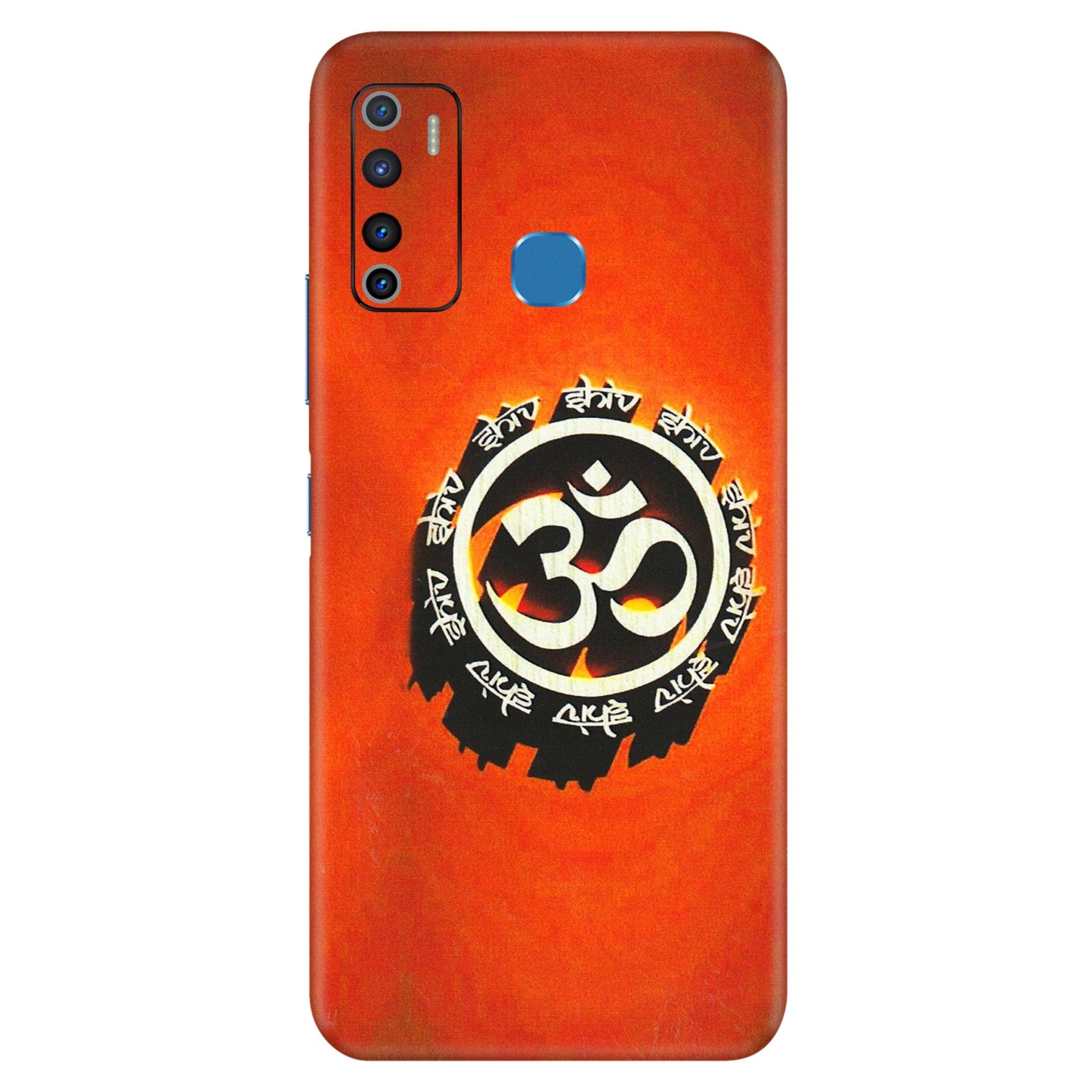 INFINIX Phone Skins (All Models) - Aum Shiv Orange - 3D Embossed Finish (L-32) Infinix Hot 9