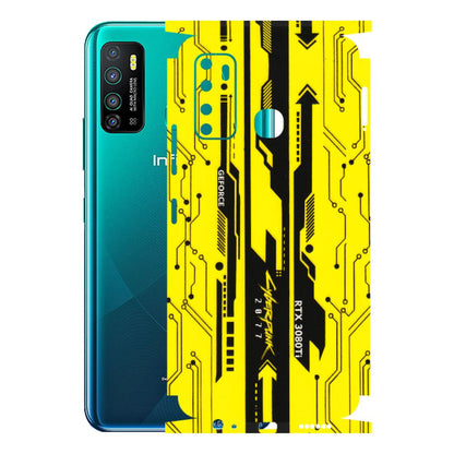 INFINIX Phone Skins (All Models) - Yellow Cyberpunk - 3D Embossed Finish (L-93) Infinix Hot 9