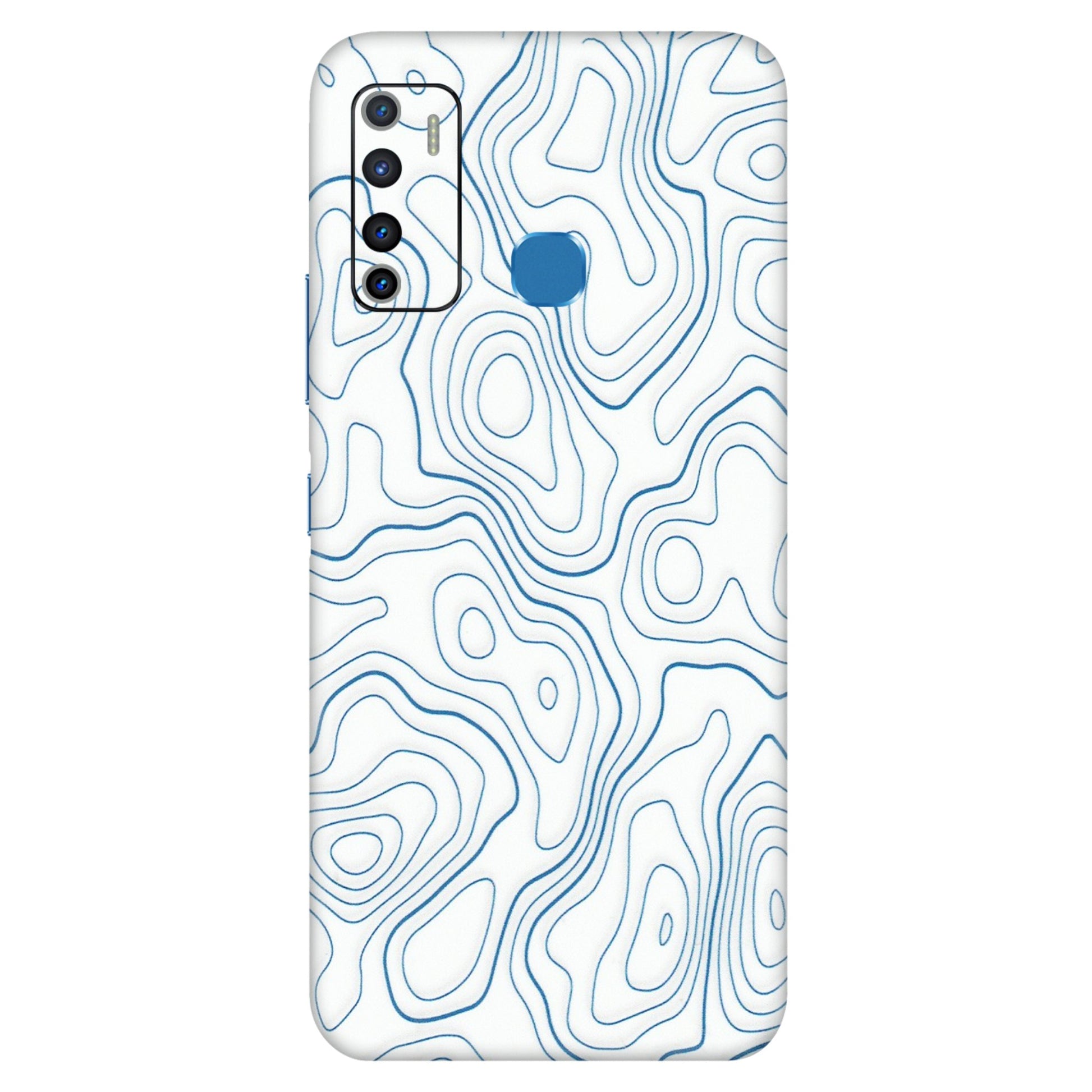 INFINIX Phone Skins (All Models) - Blue And White Swirls - Matte Finish (M-139) Infinix Hot 9