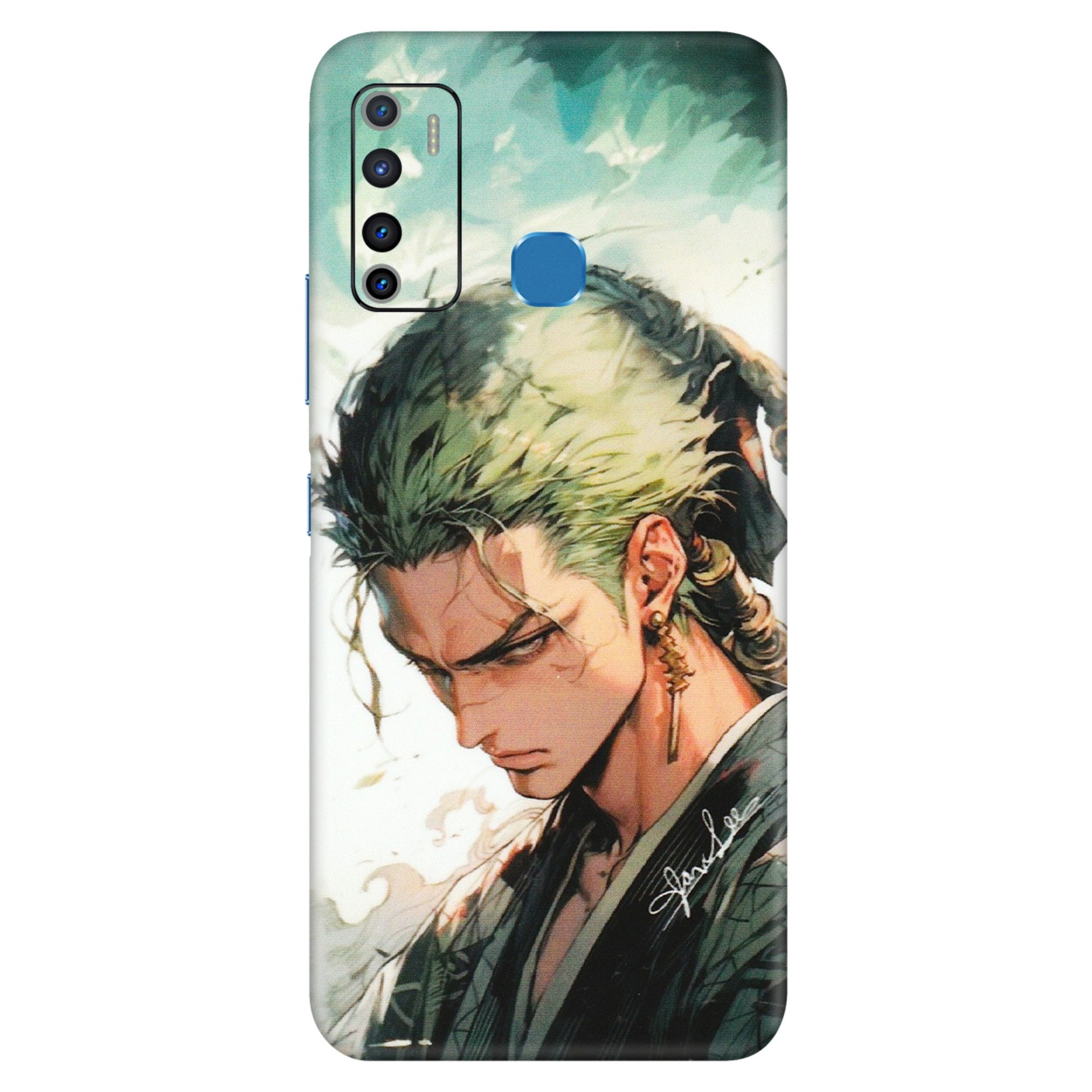 INFINIX Phone Skins (All Models) - New Roronoa Zoro One Picece Anime - Matte Finish (M-140) Infinix Hot 9