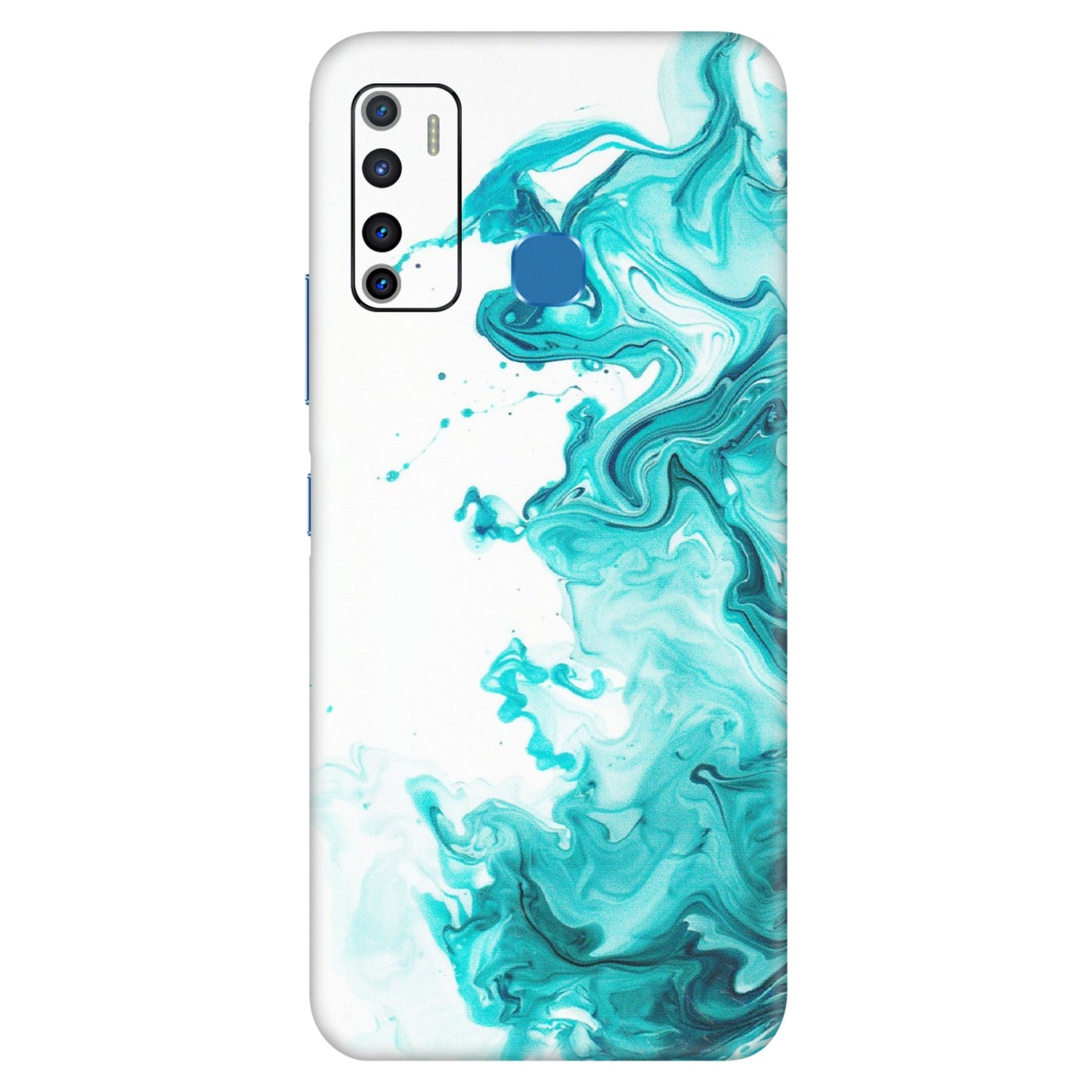 INFINIX Phone Skins (All Models) - Sky Blue Abstract Colour - Matte Finish (M-146) Infinix Hot 9