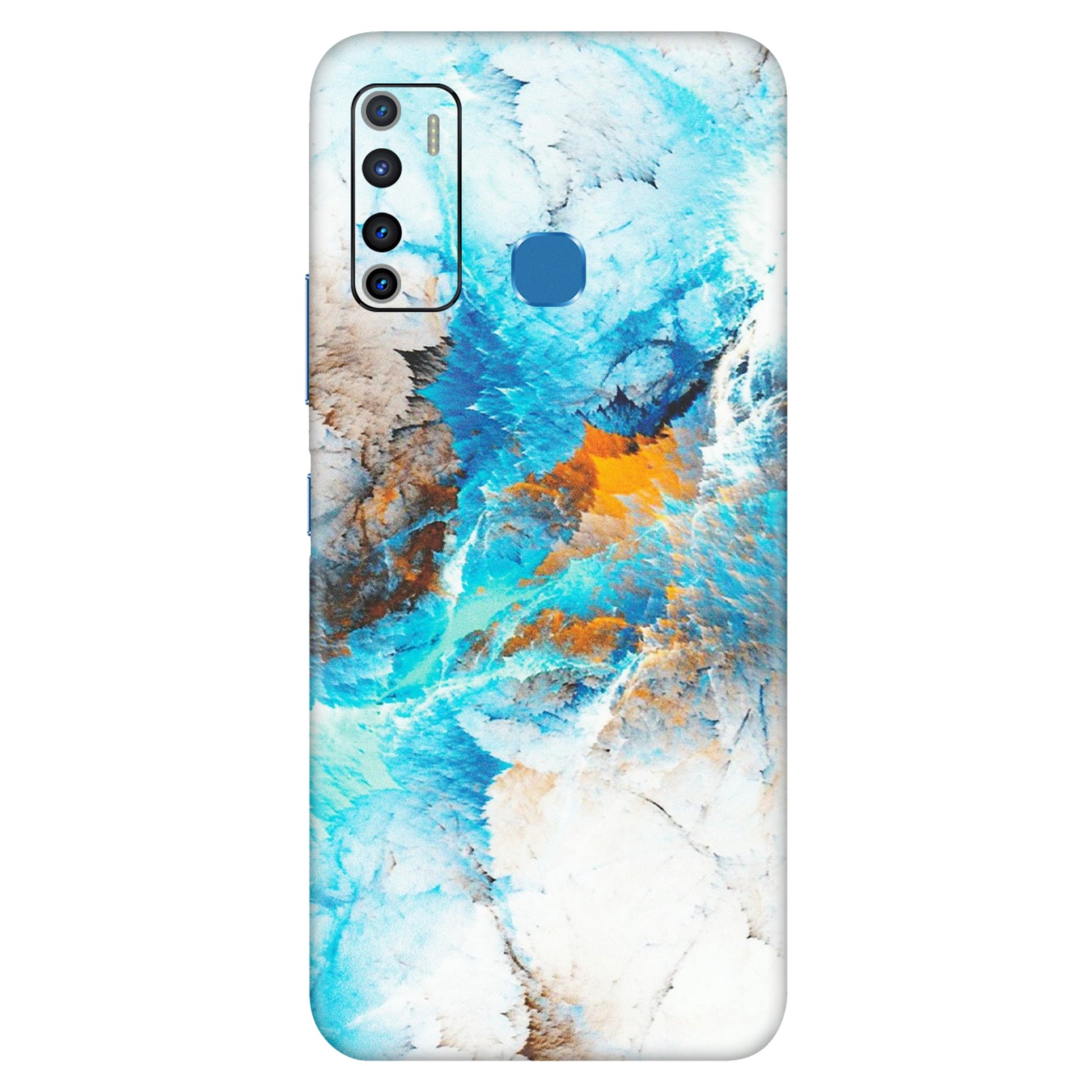 INFINIX Phone Skins (All Models) - Blue Waves Abstract - Matte Finish (M-19) Infinix Hot 9