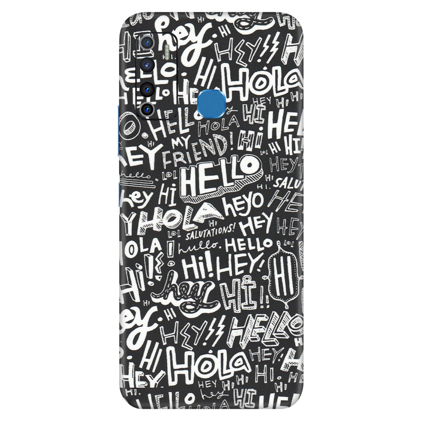 INFINIX Phone Skins (All Models) - Hi Hello Doodles - Matte Finish (M-25) Infinix Hot 9