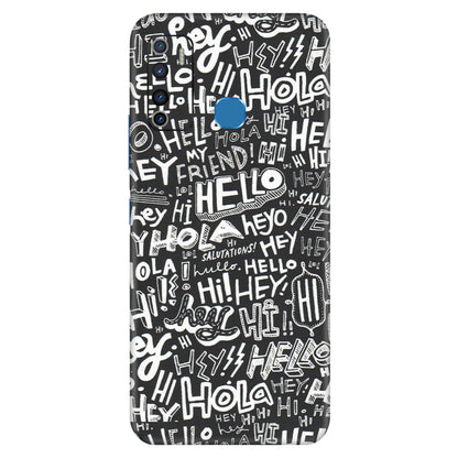 INFINIX Phone Skins (All Models) - Hi Hello Doodles - Matte Finish (M-25) Infinix Hot 9