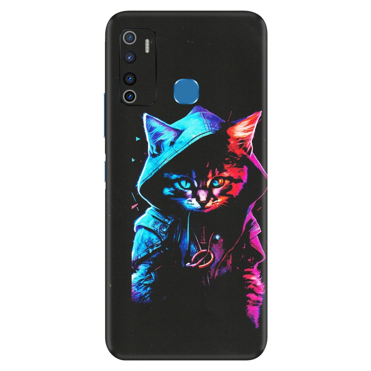 INFINIX Phone Skins (All Models) - Cyberpunk Cat - Matte Finish (M-45) Infinix Hot 9