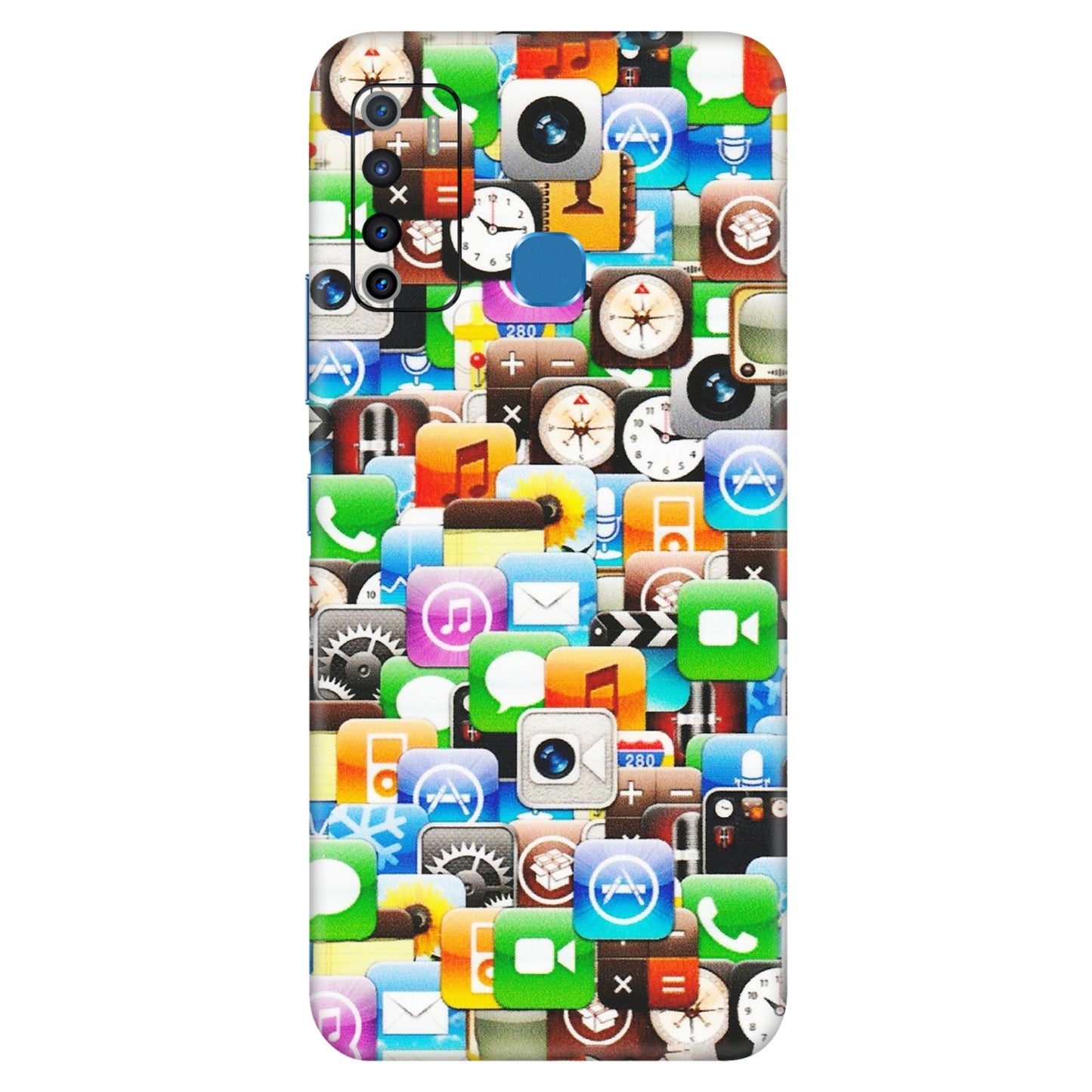 INFINIX Phone Skins (All Models) - All Apple Icons - Matte Finish (M-93) Infinix Hot 9