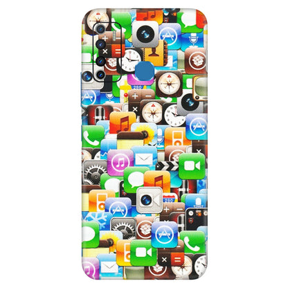 INFINIX Phone Skins (All Models) - All Apple Icons - Matte Finish (M-93) Infinix Hot 9