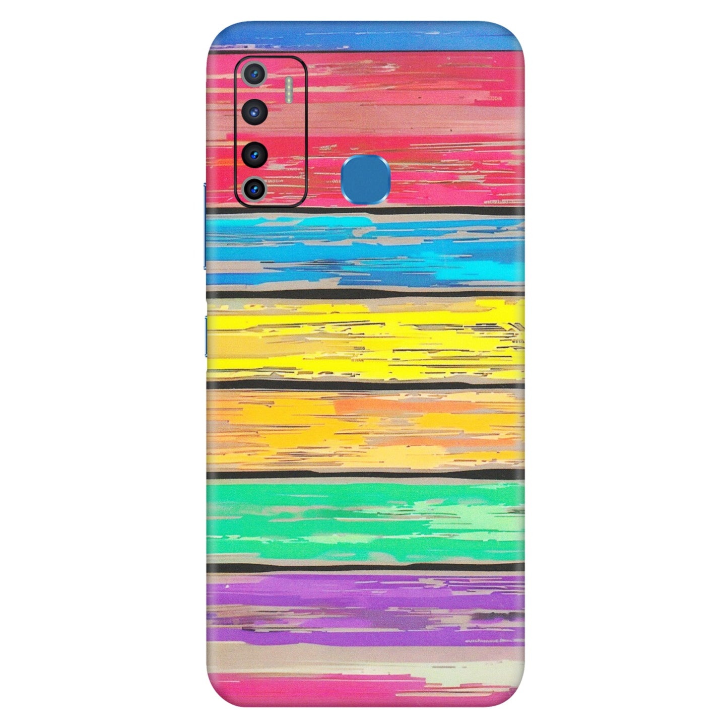 INFINIX Phone Skins (All Models) - Multi Colour Wooden Wall - Matte Finish (M-96) Infinix Hot 9