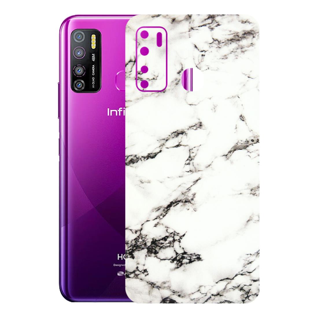 INFINIX Phone Skins (All Models) - Black and White Marble Texture - 3D Embossed Finish (L-124) Infinix Hot 9 PRO