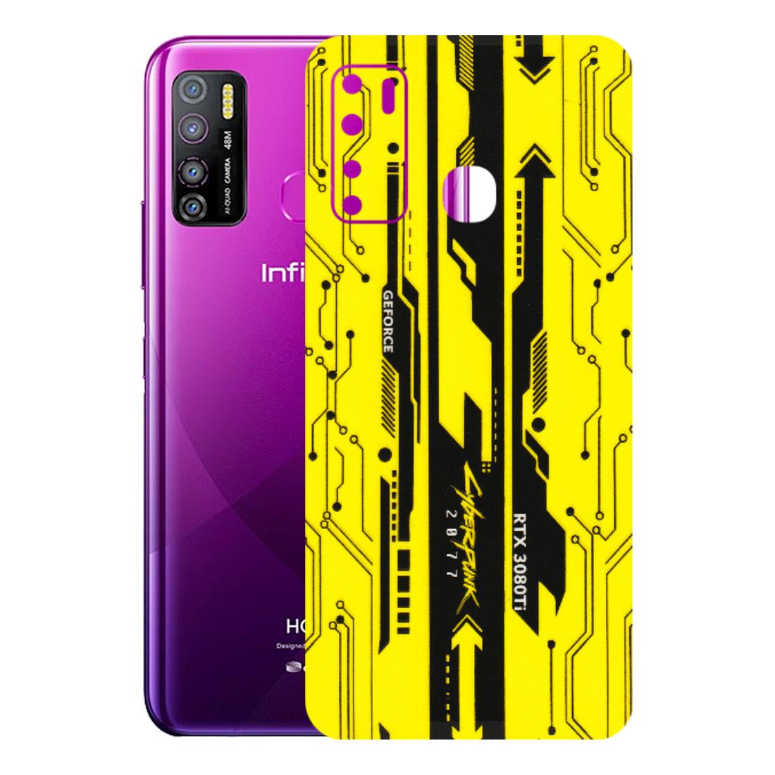 INFINIX Phone Skins (All Models) - Yellow Cyberpunk - 3D Embossed Finish (L-93) Infinix Hot 9 PRO