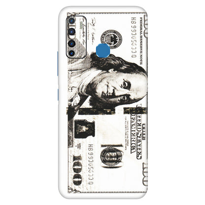 INFINIX Phone Skins (All Models) - 100 Dollar Currency - Transparent Finish (T-01) Infinix Hot 9