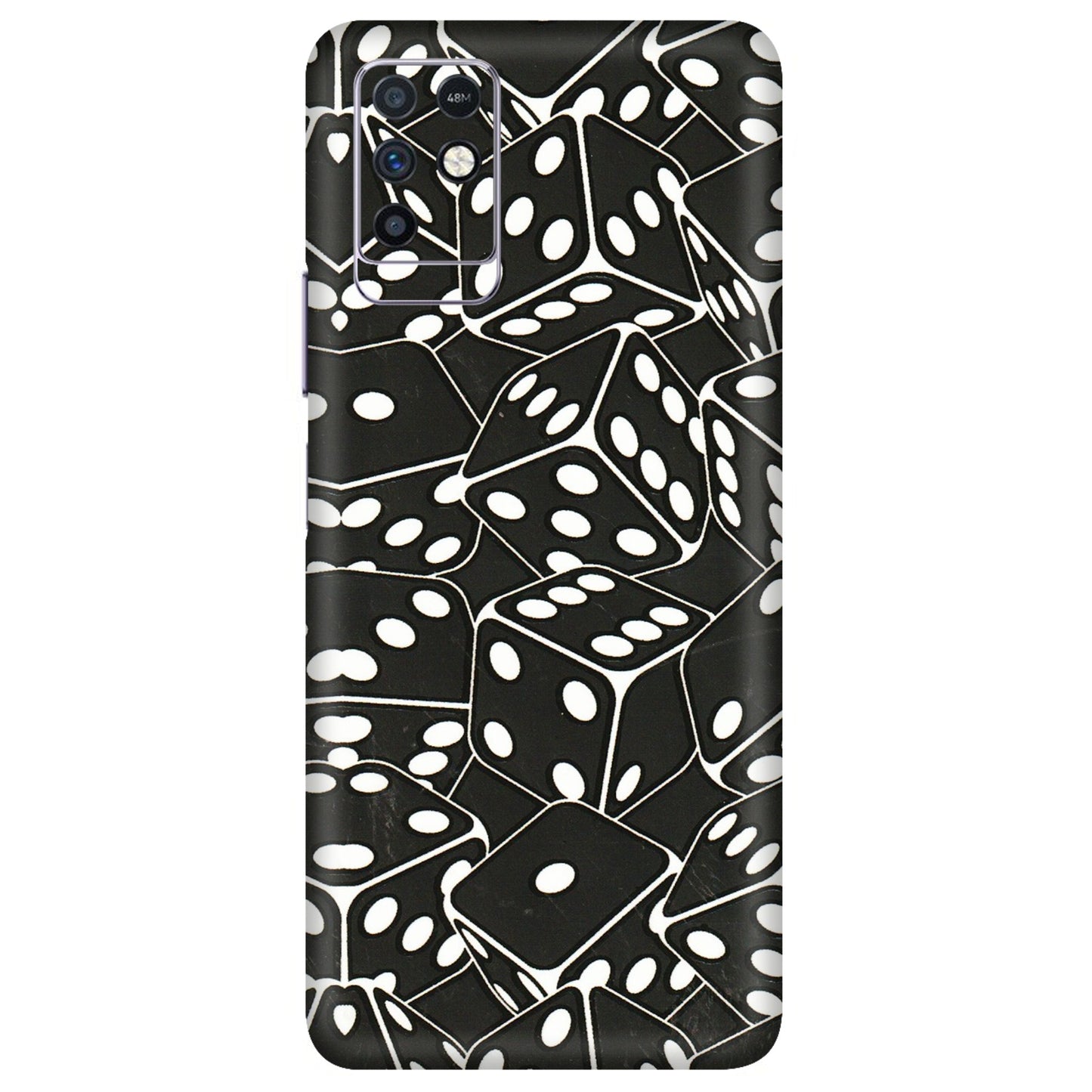 INFINIX Phone Skins (All Models) - Big Black Dices - 3D Embossed Finish (L-106) Infinix Note 10