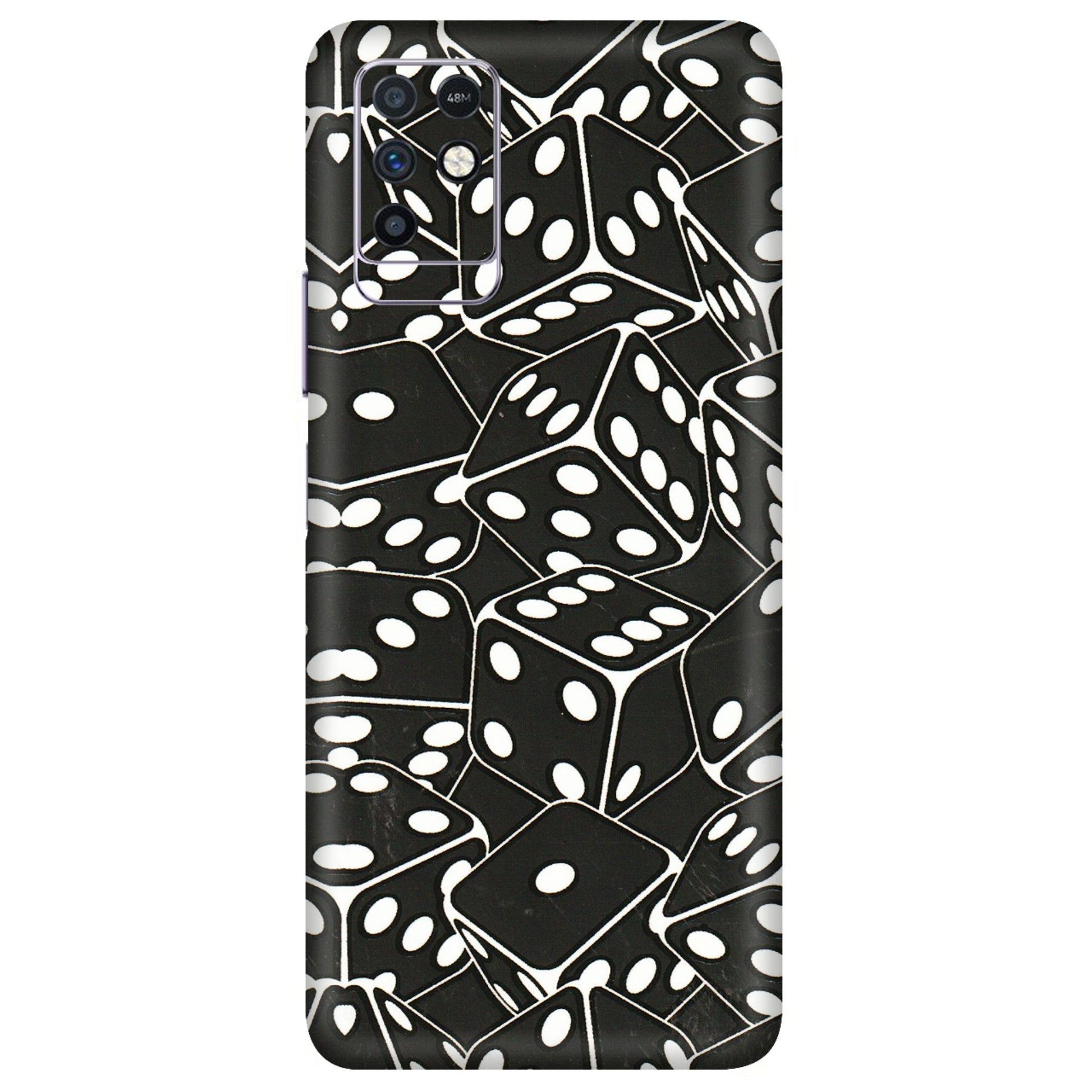 INFINIX Phone Skins (All Models) - Big Black Dices - 3D Embossed Finish (L-106) Infinix Note 10
