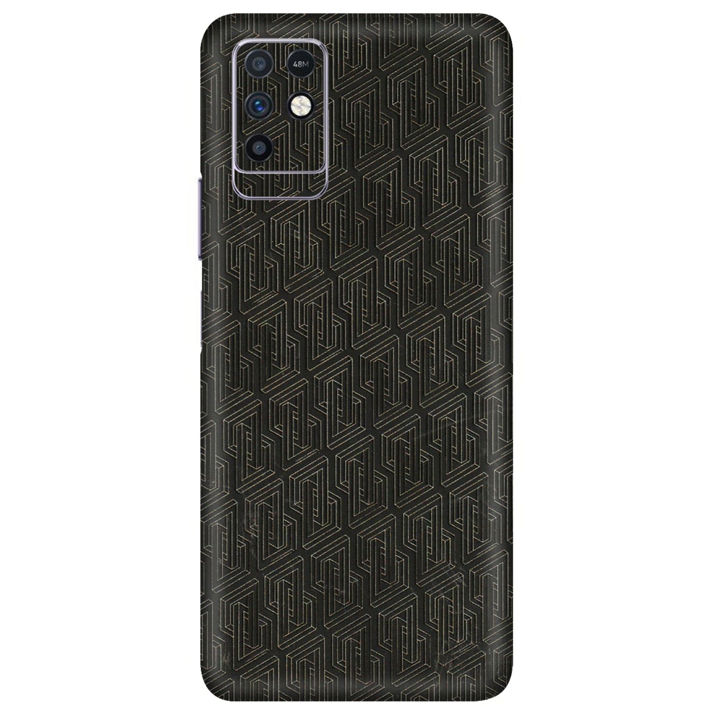INFINIX Phone Skins (All Models) - Black Abstract Pattern - 3D Embossed Finish (L-117) Infinix Note 10