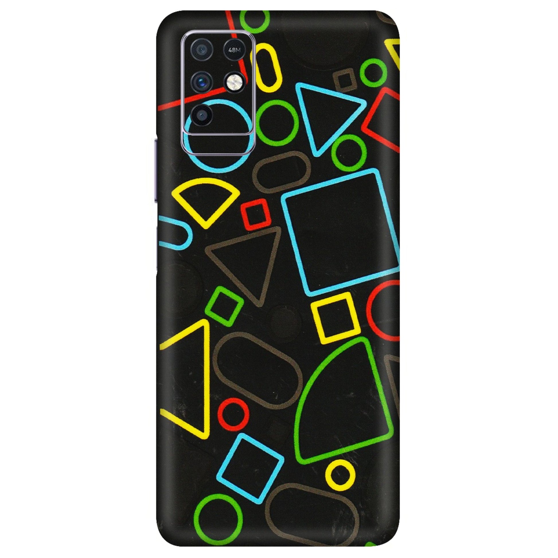 INFINIX Phone Skins (All Models) - Black Shapes - 3D Embossed Finish (L-131) Infinix Note 10