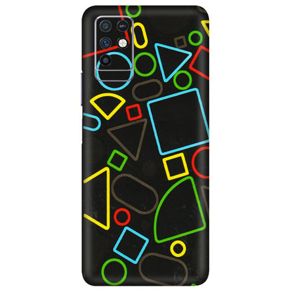 INFINIX Phone Skins (All Models) - Black Shapes - 3D Embossed Finish (L-131) Infinix Note 10