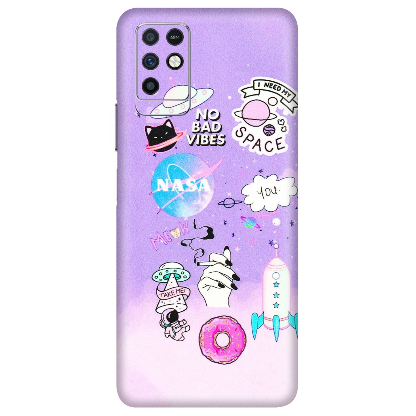 INFINIX Phone Skins (All Models) - I Need My Nasa Skin - 3D Embossed Finish (L-149) Infinix Note 10