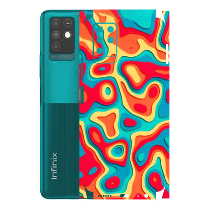 INFINIX Phone Skins (All Models) - Abstract Swirl - 3D Embossed Finish (L-150) Infinix Note 10