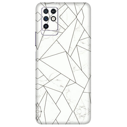 INFINIX Phone Skins (All Models) - Luxury White Marble Effect - 3D Embossed Finish (L-168) Infinix Note 10