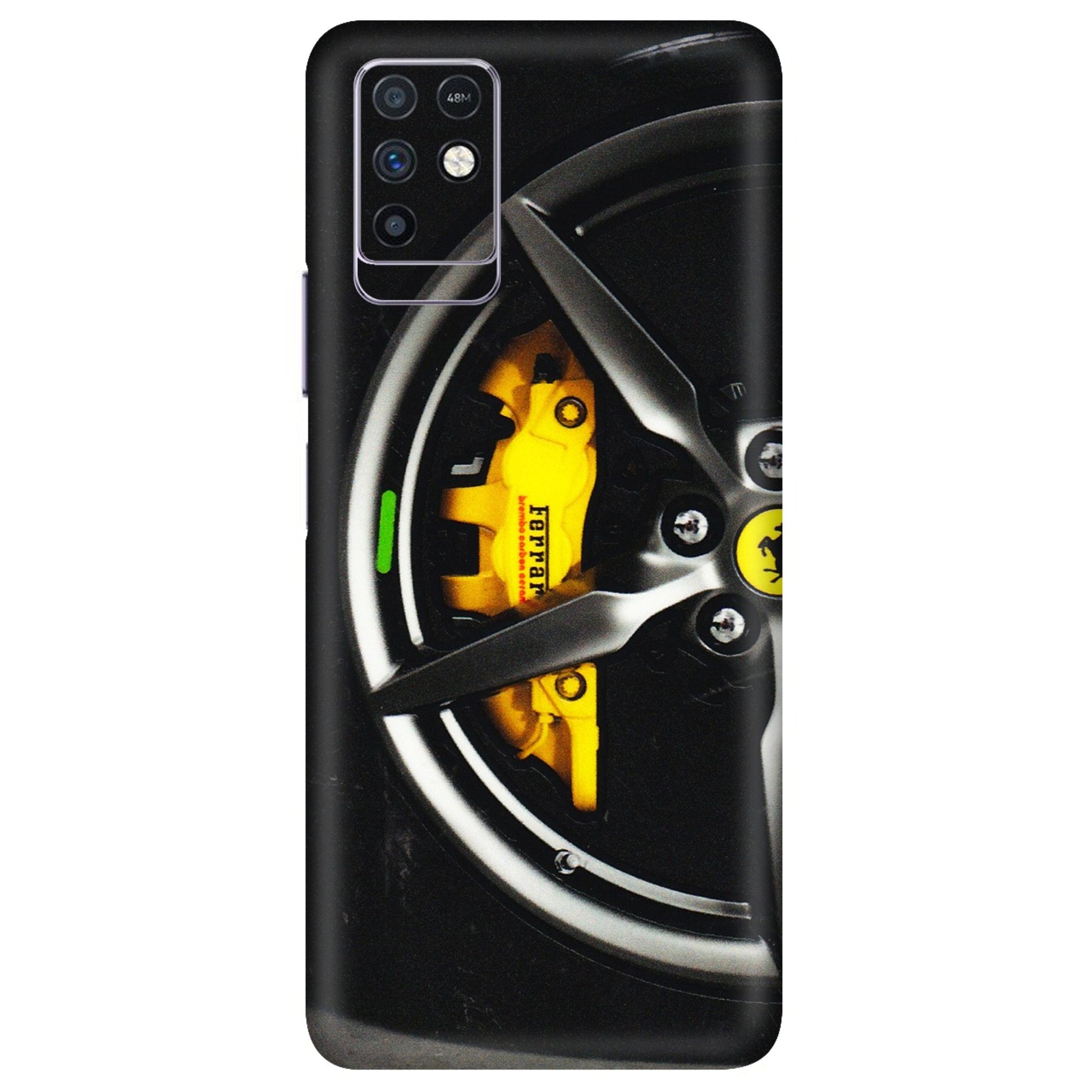 INFINIX Phone Skins (All Models) - Ferrari Wheel Alloy - 3D Embossed Finish (L-173) Infinix Note 10