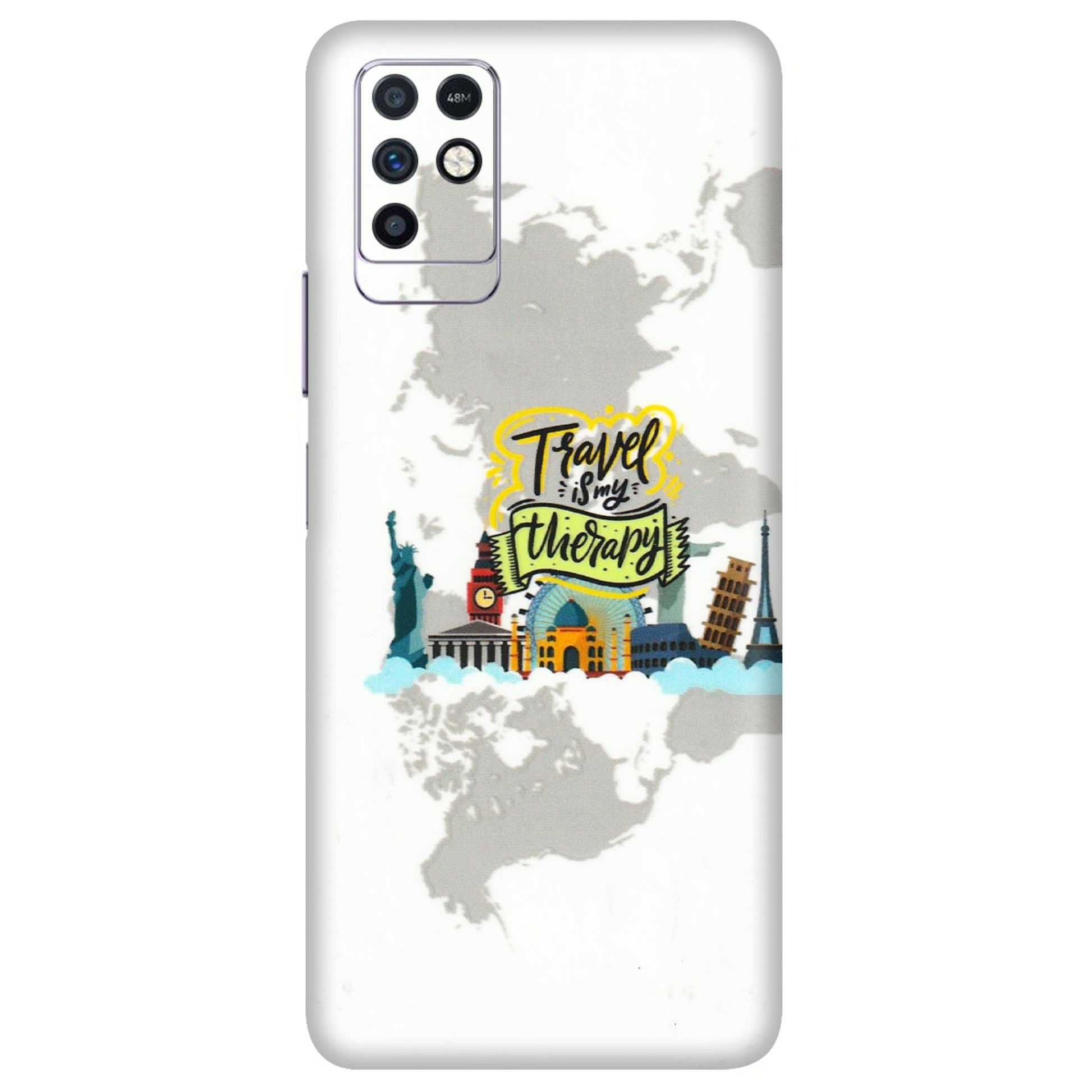 INFINIX Phone Skins (All Models) - Travel Therapy - 3D Embossed Finish (L-199) Infinix Note 10