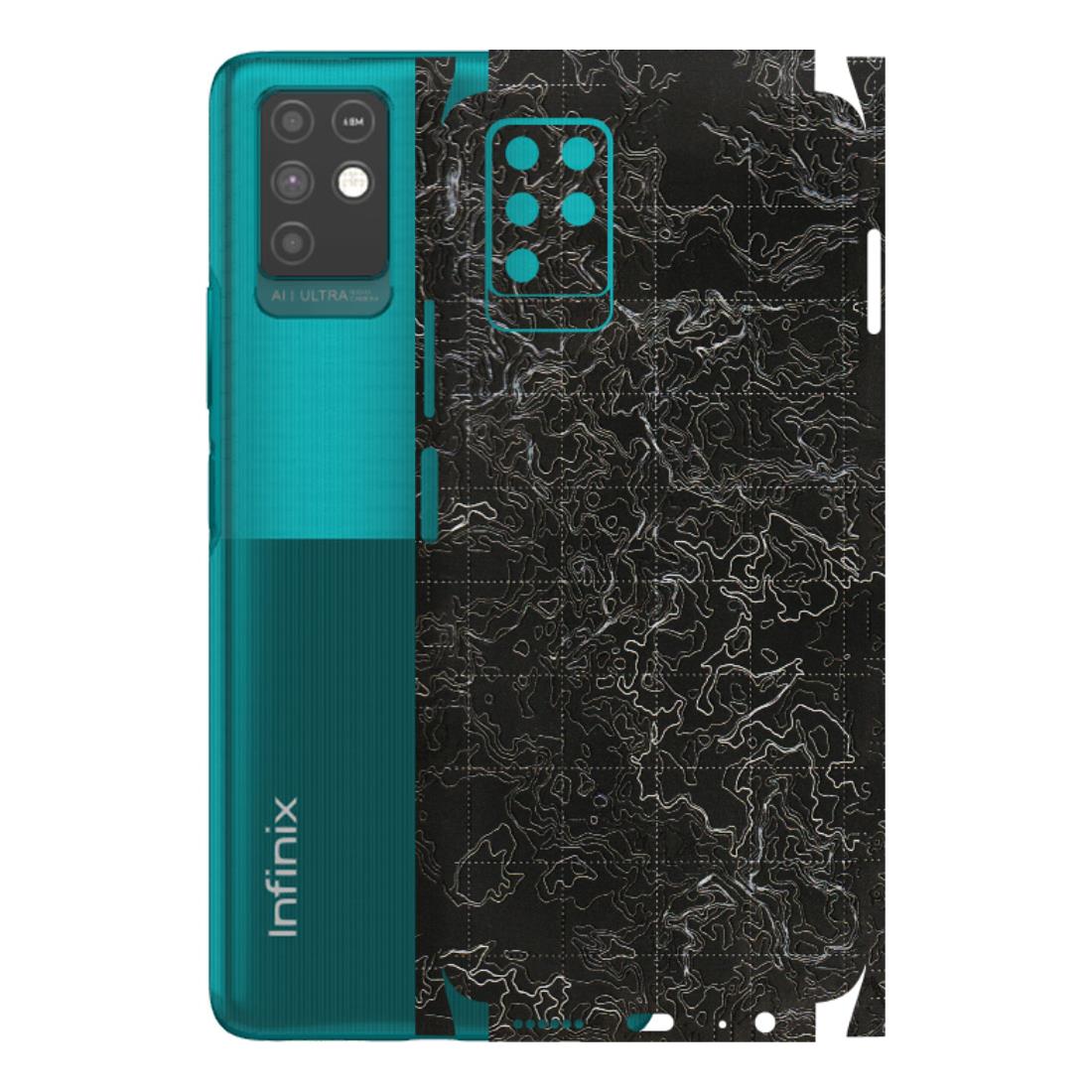 INFINIX Phone Skins (All Models) - Black map Texture - 3D Embossed Finish (L-201) Infinix Note 10