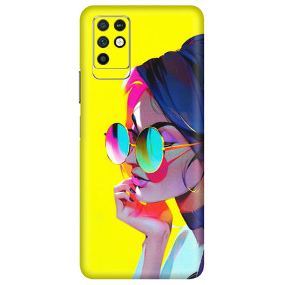 INFINIX Phone Skins (All Models) - Bold Stylish Girl - 3D Embossed Finish (L-222) Infinix Note 10
