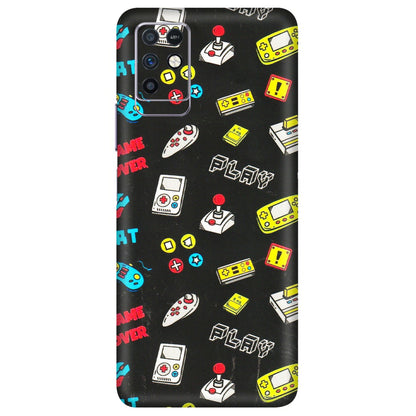 INFINIX Phone Skins (All Models) - Gaming Doodles - 3D Embossed Finish (L-224) Infinix Note 10