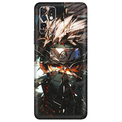 INFINIX Phone Skins (All Models) - Kakashi Shattered Glass Effect - 3D Embossed Finish (L-237) Infinix Note 10