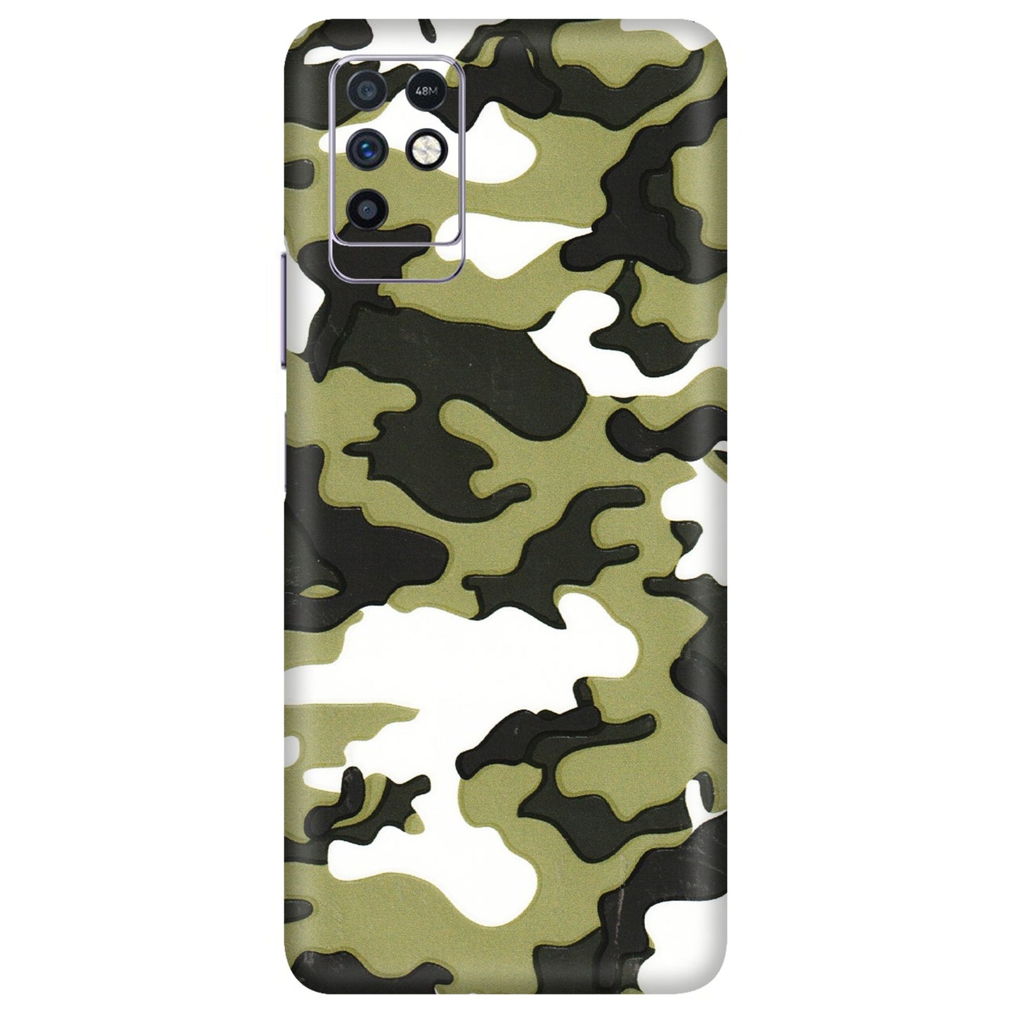 INFINIX Phone Skins (All Models) - Camouflages White And Green - 3D Embossed Finish (L-243) Infinix Note 10