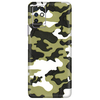 INFINIX Phone Skins (All Models) - Camouflages White And Green - 3D Embossed Finish (L-243) Infinix Note 10