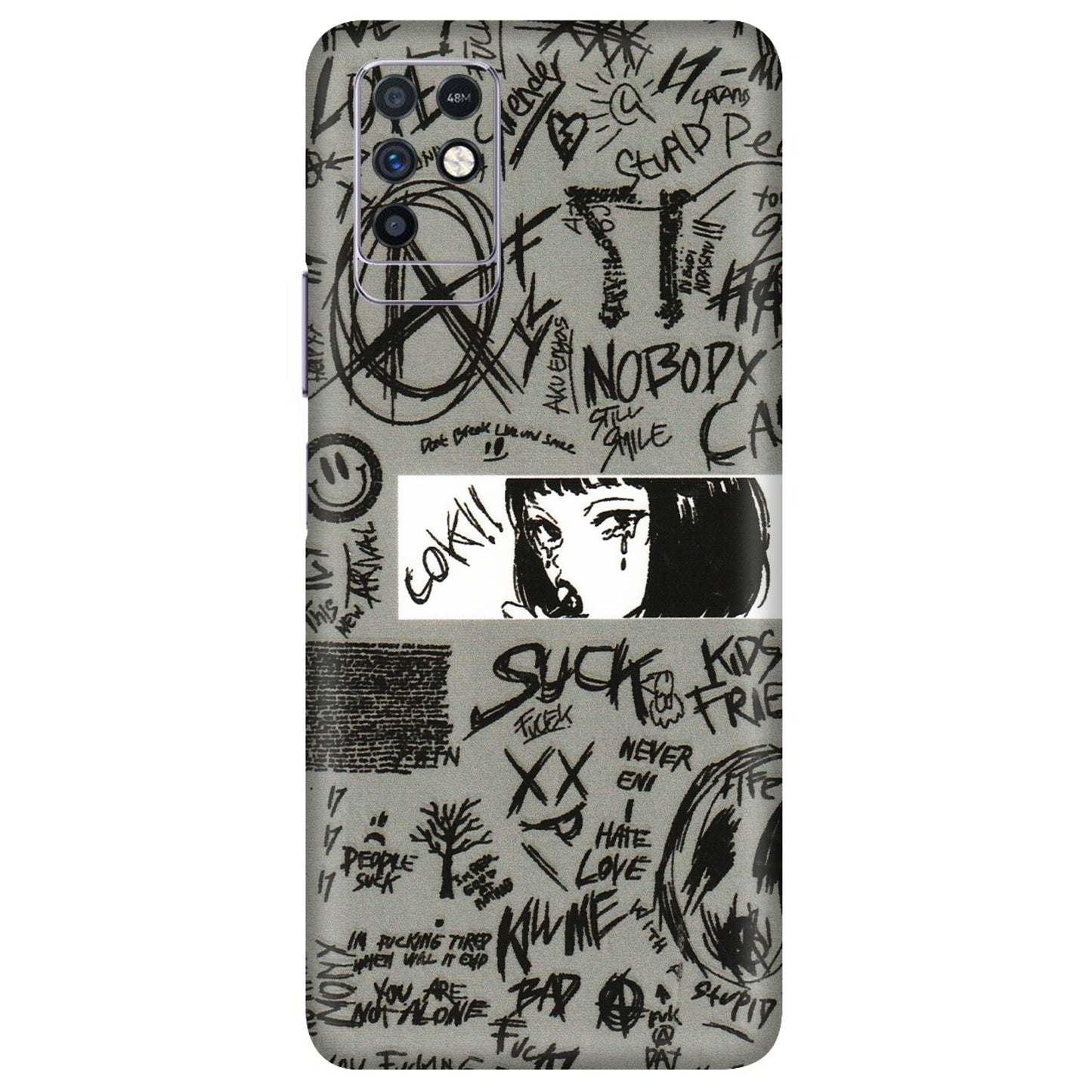 INFINIX Phone Skins (All Models) - Never Have Love Anime - 3D Embossed Finish (L-260) Infinix Note 10