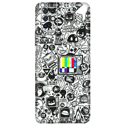 INFINIX Phone Skins (All Models) - Doodles Positive Art - 3D Embossed Finish (L-263) Infinix Note 10
