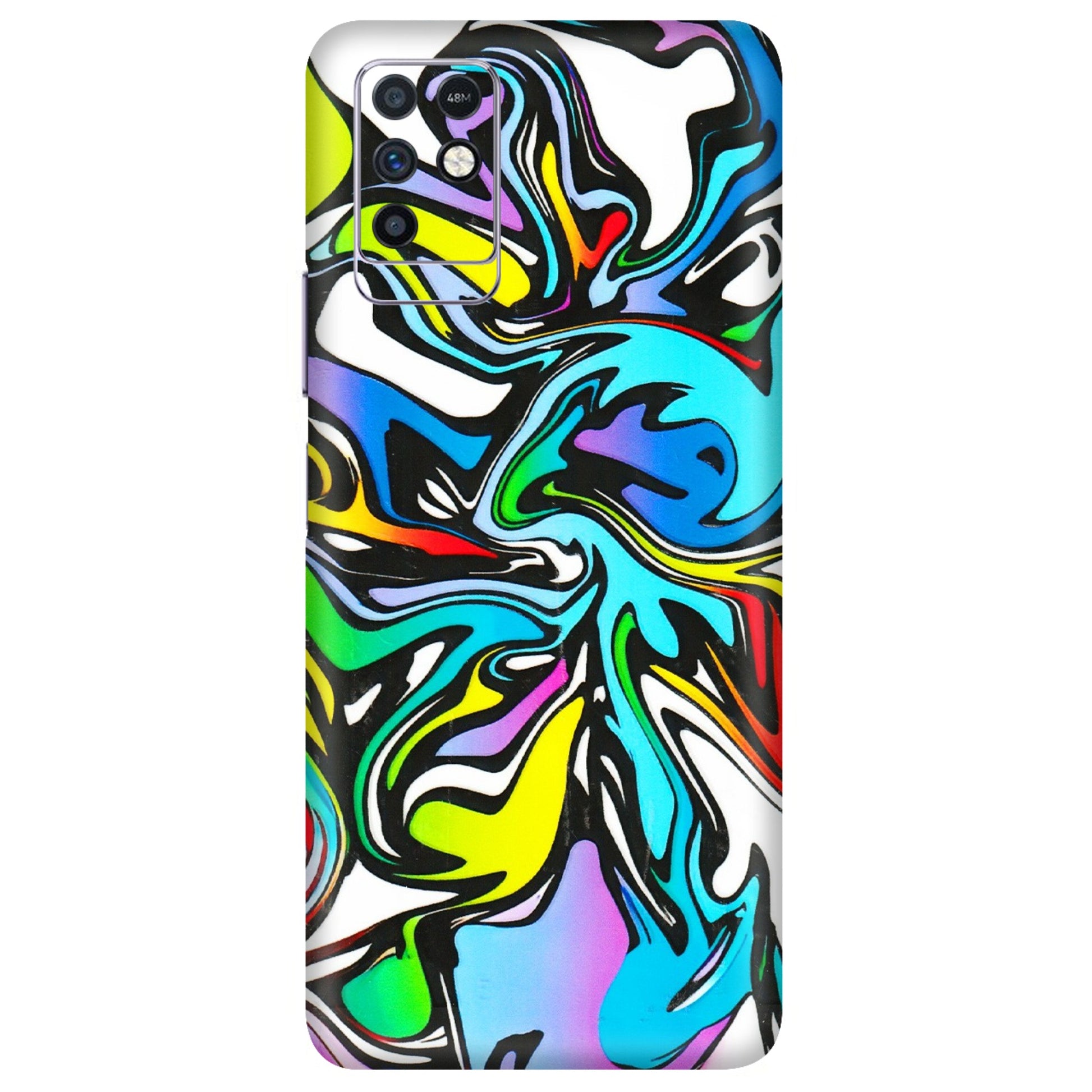 INFINIX Phone Skins (All Models) - Abstract Colour Paints - 3D Embossed Finish (L-271) Infinix Note 10