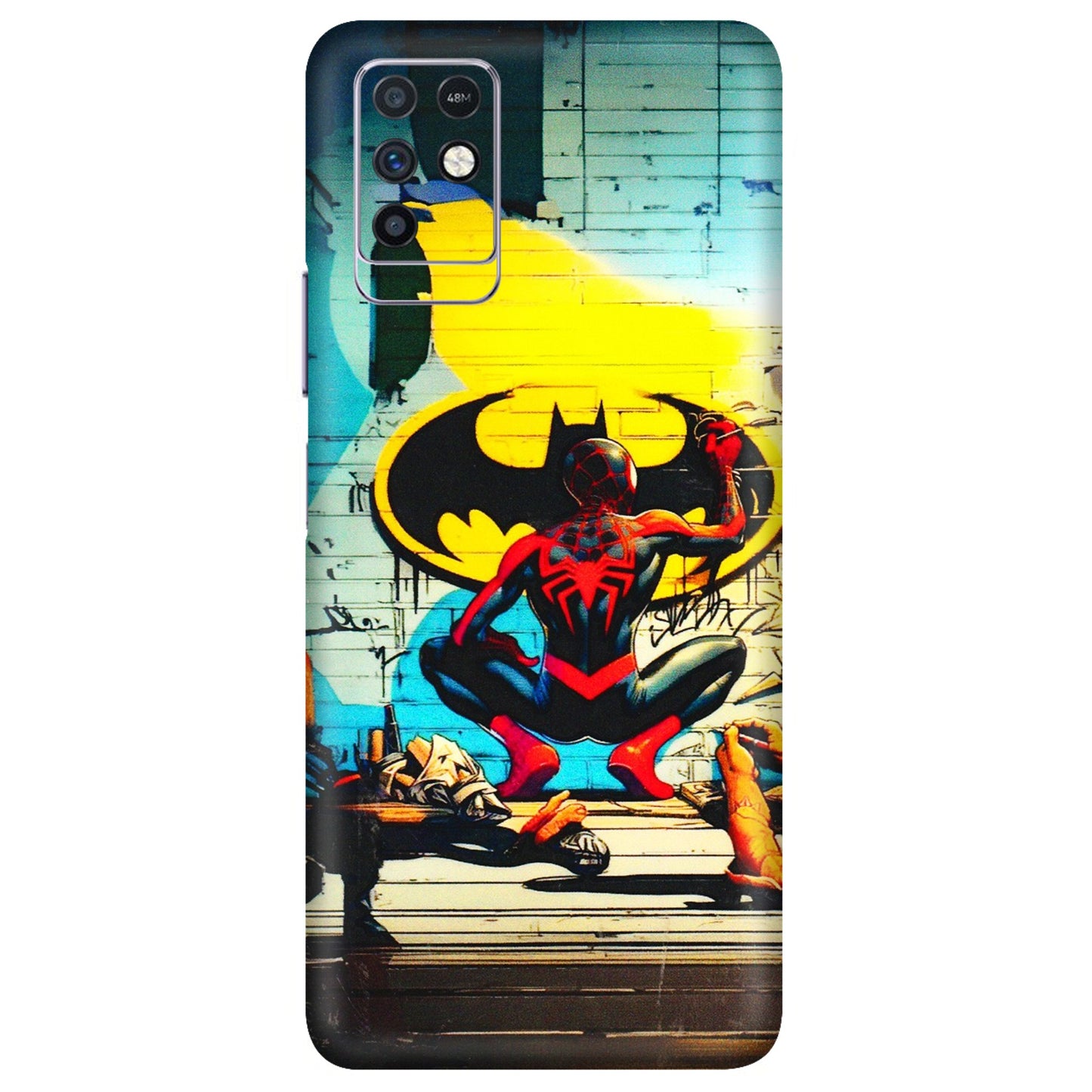 INFINIX Phone Skins (All Models) - New Spiderman Bat Logo - 3D Embossed Finish (L-309) Infinix Note 10