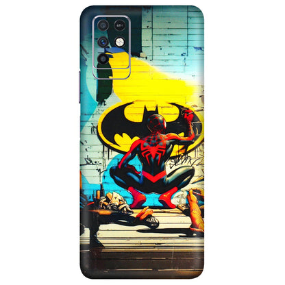 INFINIX Phone Skins (All Models) - New Spiderman Bat Logo - 3D Embossed Finish (L-309) Infinix Note 10
