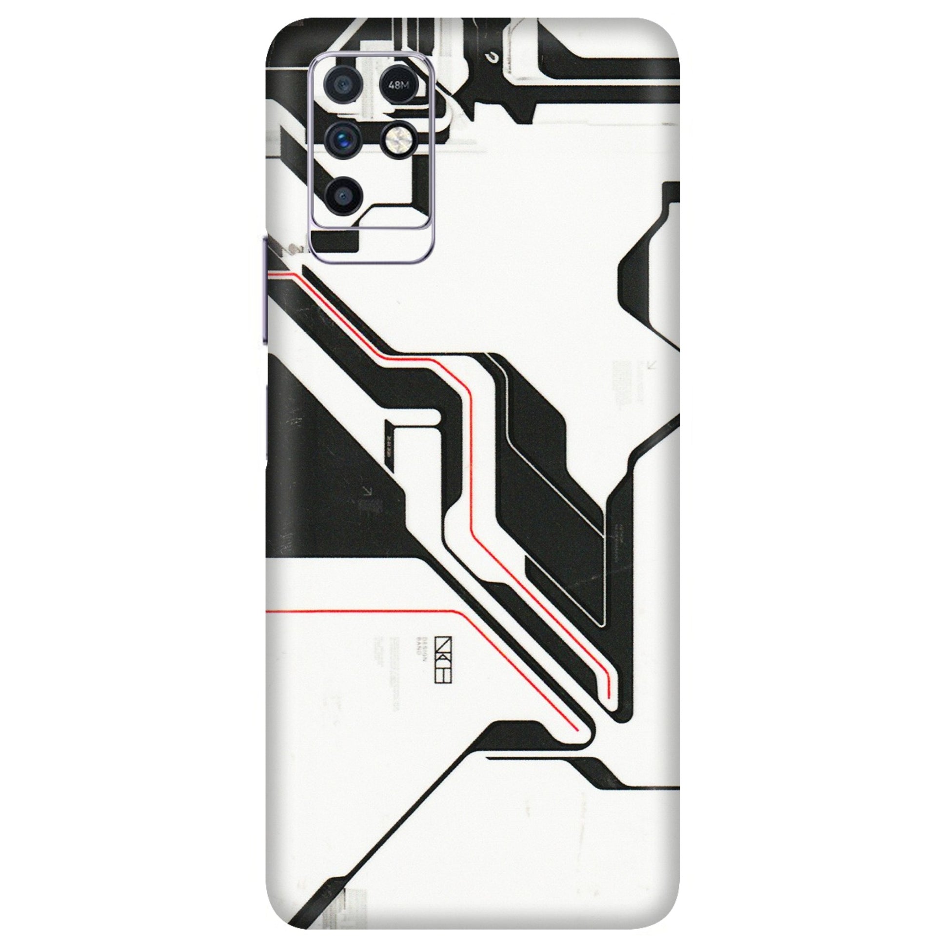 INFINIX Phone Skins (All Models) - White Techy Logo - 3D Embossed Finish (L-312) Infinix Note 10