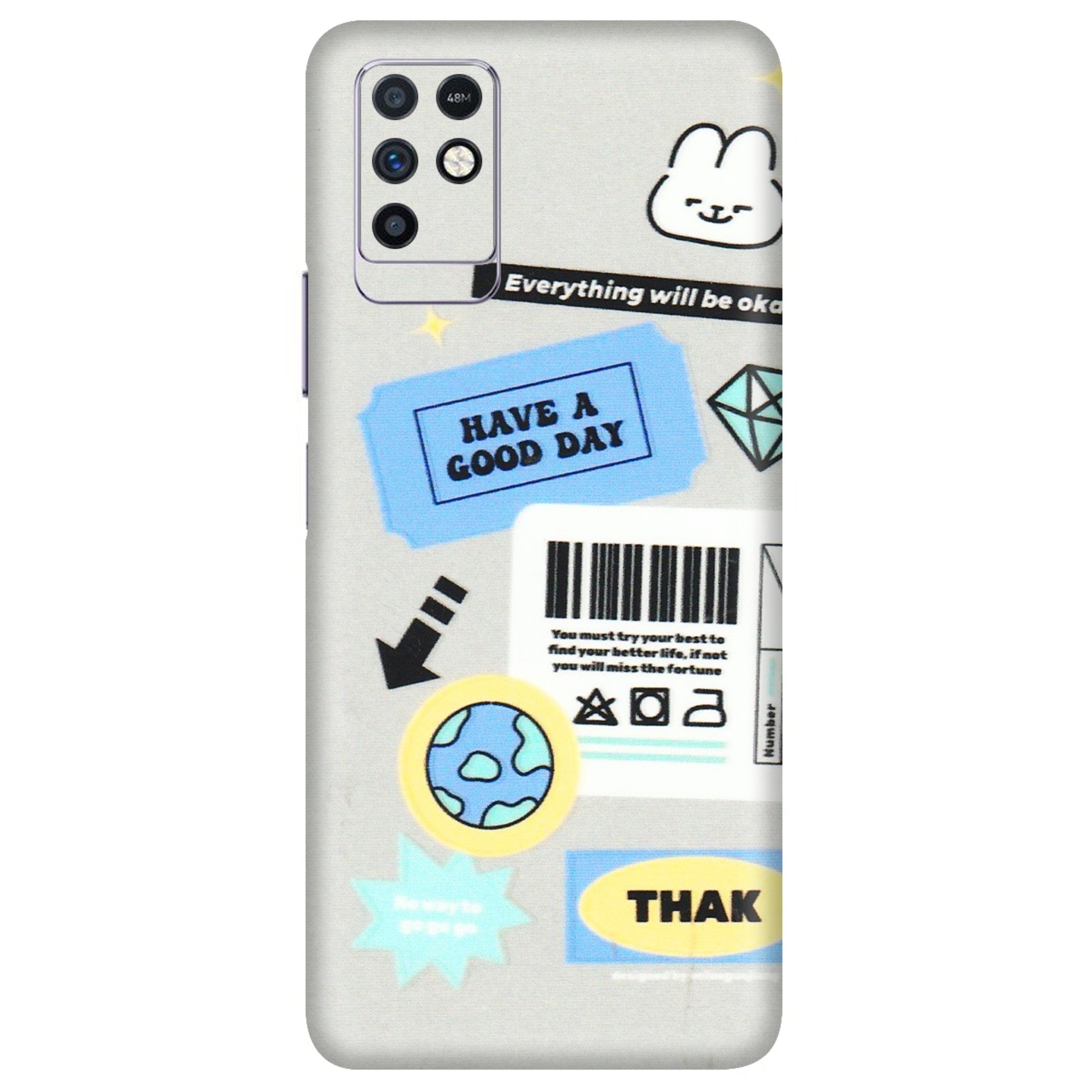 INFINIX Phone Skins (All Models) - Will Be Okay Design - 3D Embossed Finish (L-316) Infinix Note 10