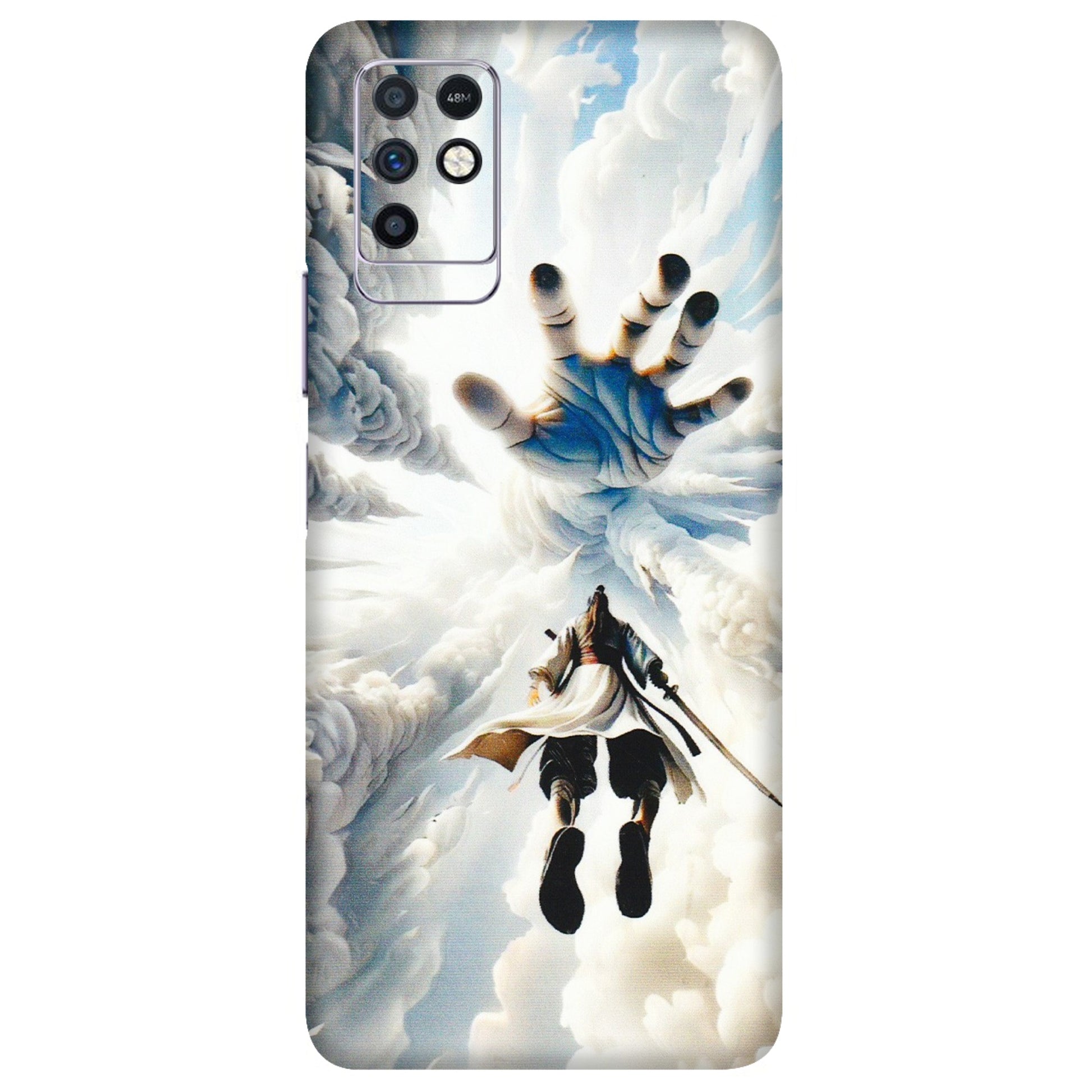 INFINIX Phone Skins (All Models) - Big Hand With Monkey King - 3D Embossed Finish (L-323) Infinix Note 10
