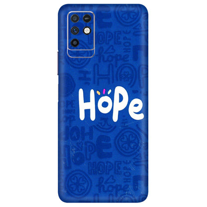 INFINIX Phone Skins (All Models) - Hope Doodles Blue - 3D Embossed Finish (L-43) Infinix Note 10
