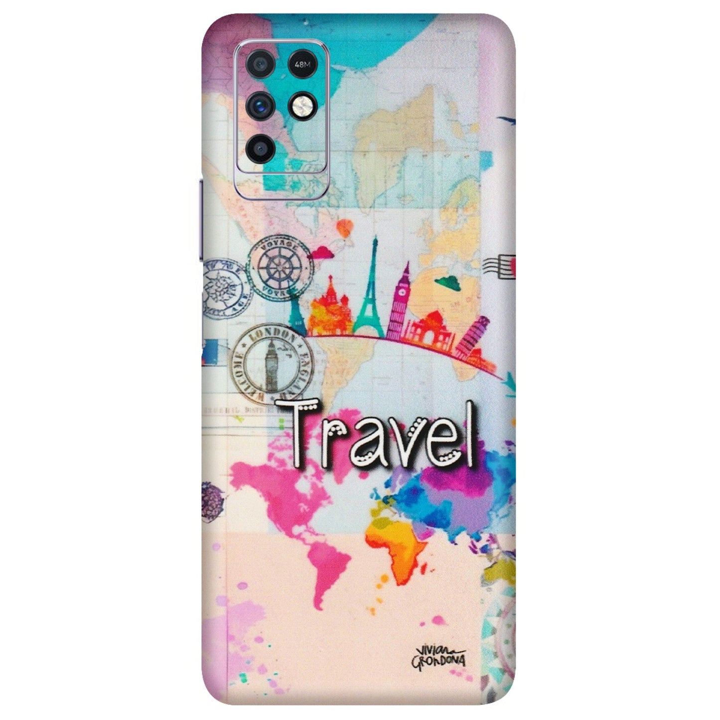 INFINIX Phone Skins (All Models) - Travel The Wonders - Matte Finish (M-108) Infinix Note 10