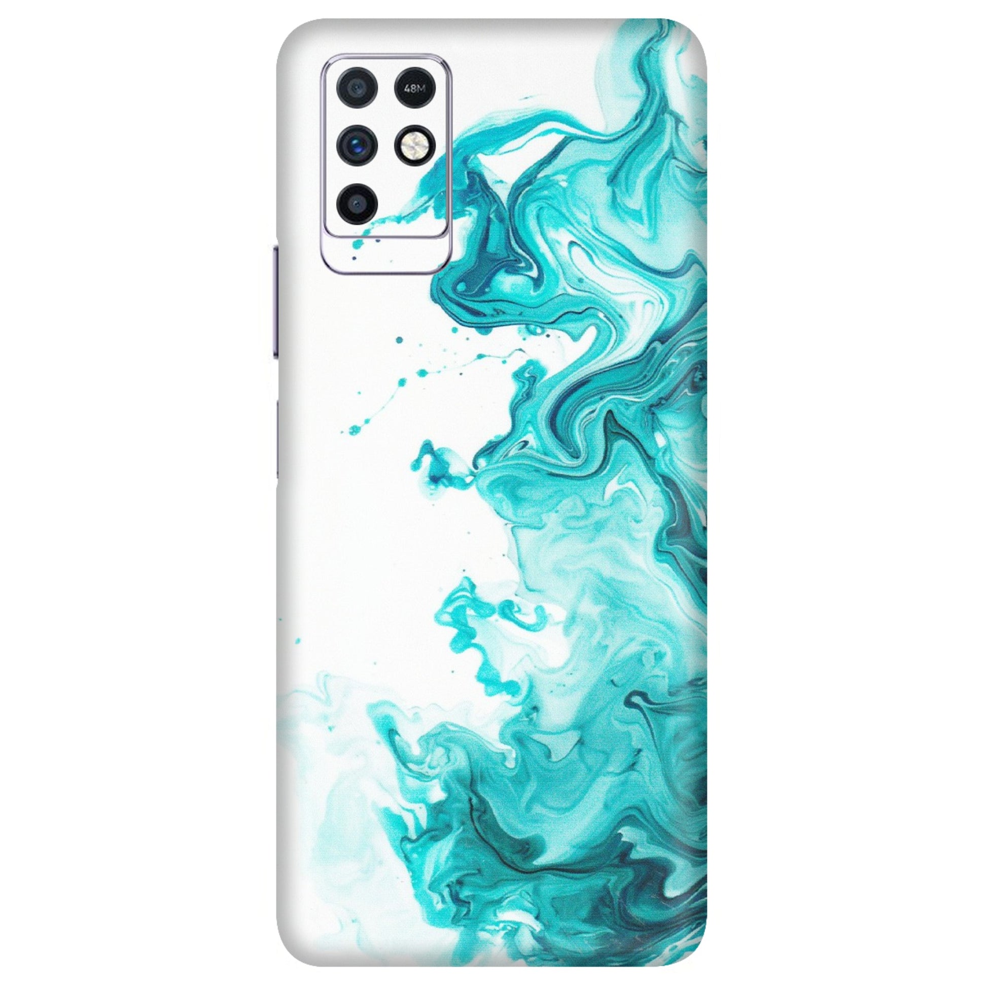 INFINIX Phone Skins (All Models) - Sky Blue Abstract Colour - Matte Finish (M-146) Infinix Note 10