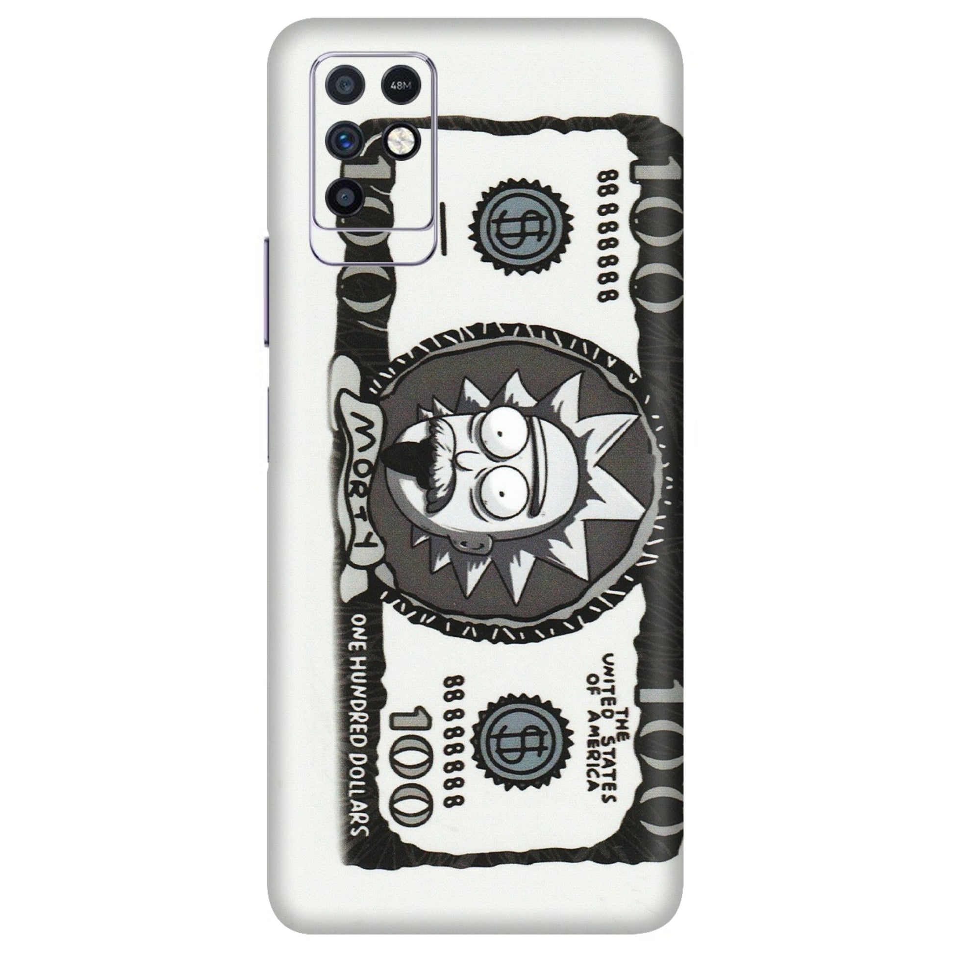 INFINIX Phone Skins (All Models) - Rick And Morty Hundred Dollar Anime - Matte Finish (M-161) Infinix Note 10