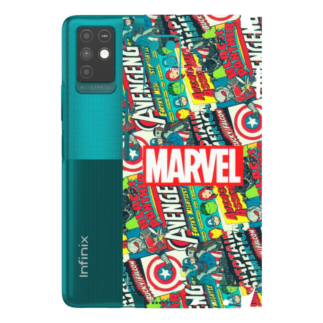INFINIX Phone Skins (All Models) - Marvel Comic Lover - Matte Finish (M-30) Infinix Note 10