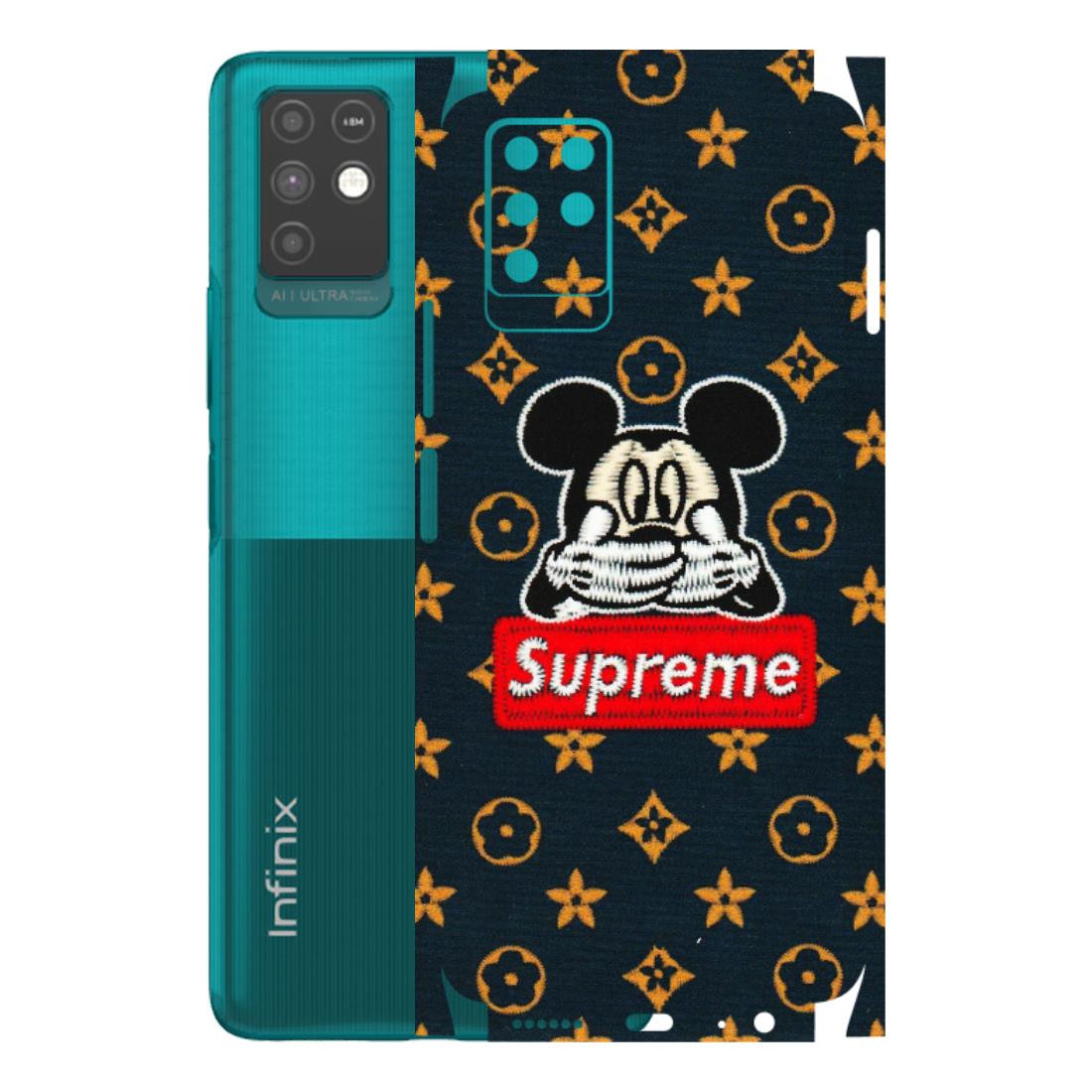 INFINIX Phone Skins (All Models) - Mickey Supreme - Matte Finish (M-83) Infinix Note 10