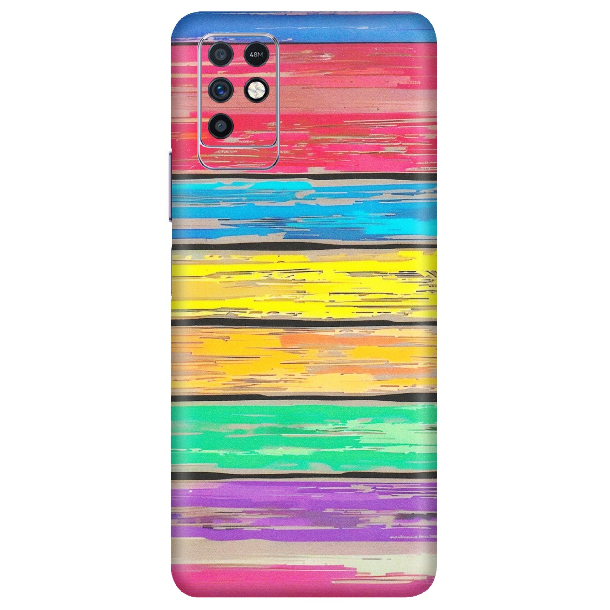 INFINIX Phone Skins (All Models) - Multi Colour Wooden Wall - Matte Finish (M-96) Infinix Note 10